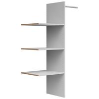 Inneneinteilung Time Grauweiß - Grauweiß, Holzwerkstoff/Metall (83/144/41cm)