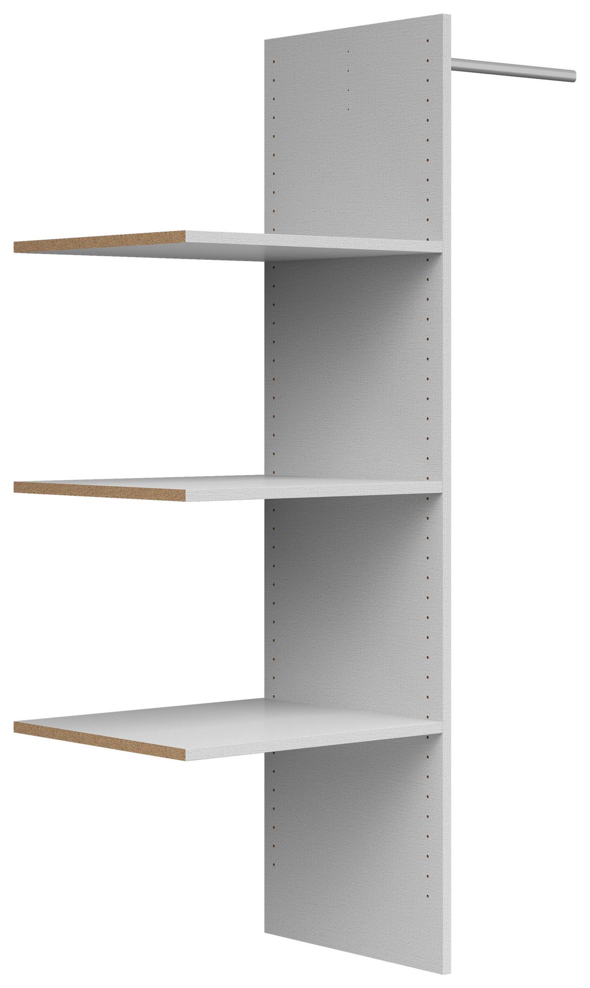 Inneneinteilung Time Grauweiß - Grauweiß, Holzwerkstoff/Metall (83/144/41cm)
