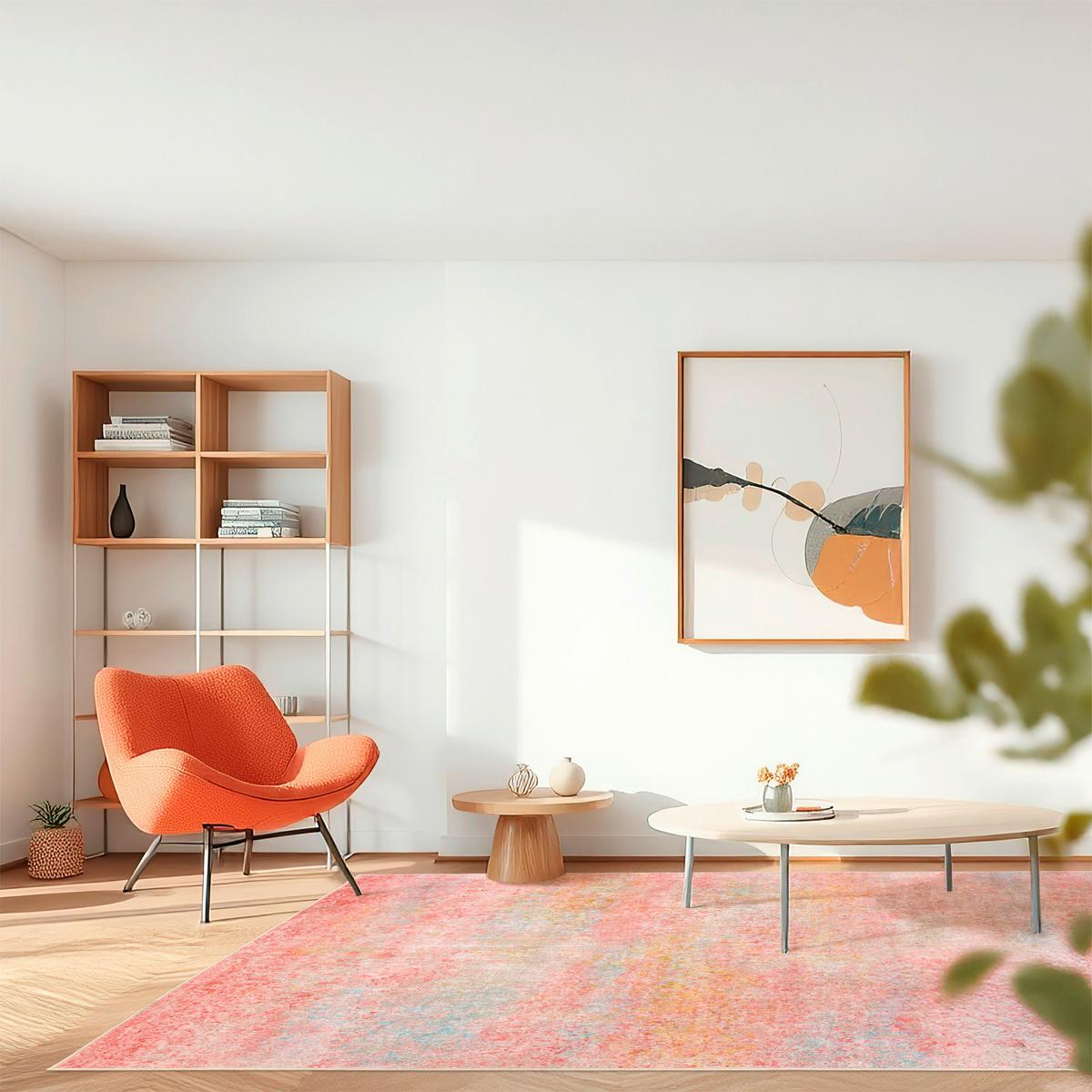 DYWAN VINTAGE FIORITH ONDEA-TREND8102 - różowy/ciemnożółty, Design, tkanina (200/290cm) - Lindorug