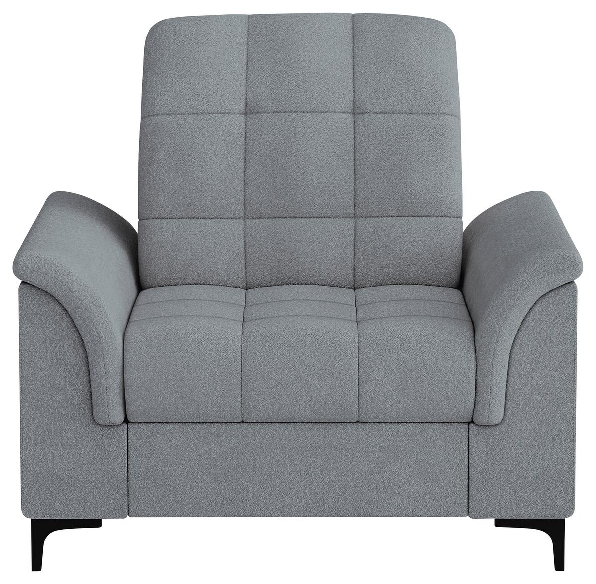 Fotelja Loa - siva/crna, Konvencionalno, tekstil/metal (105/89-103/101cm) - Modern Living