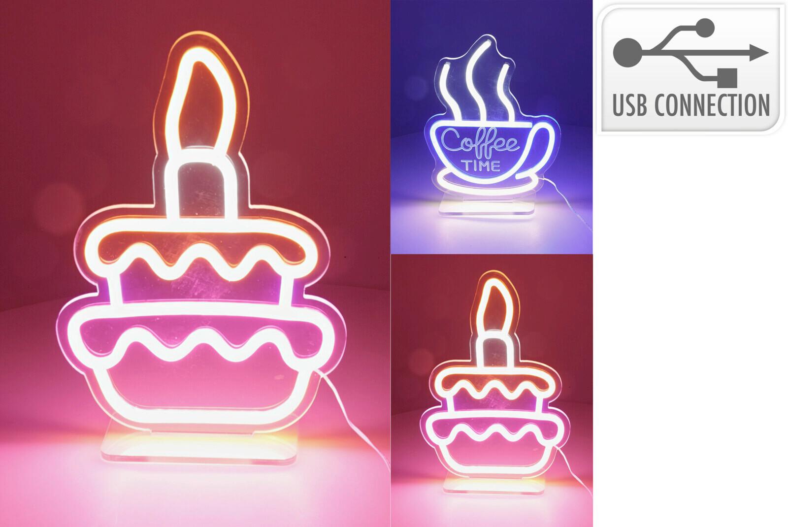 Led Díszlámpa Birthday & Coffee - többszínű, műanyag