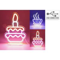 Led Díszlámpa Birthday & Coffee - többszínű, műanyag