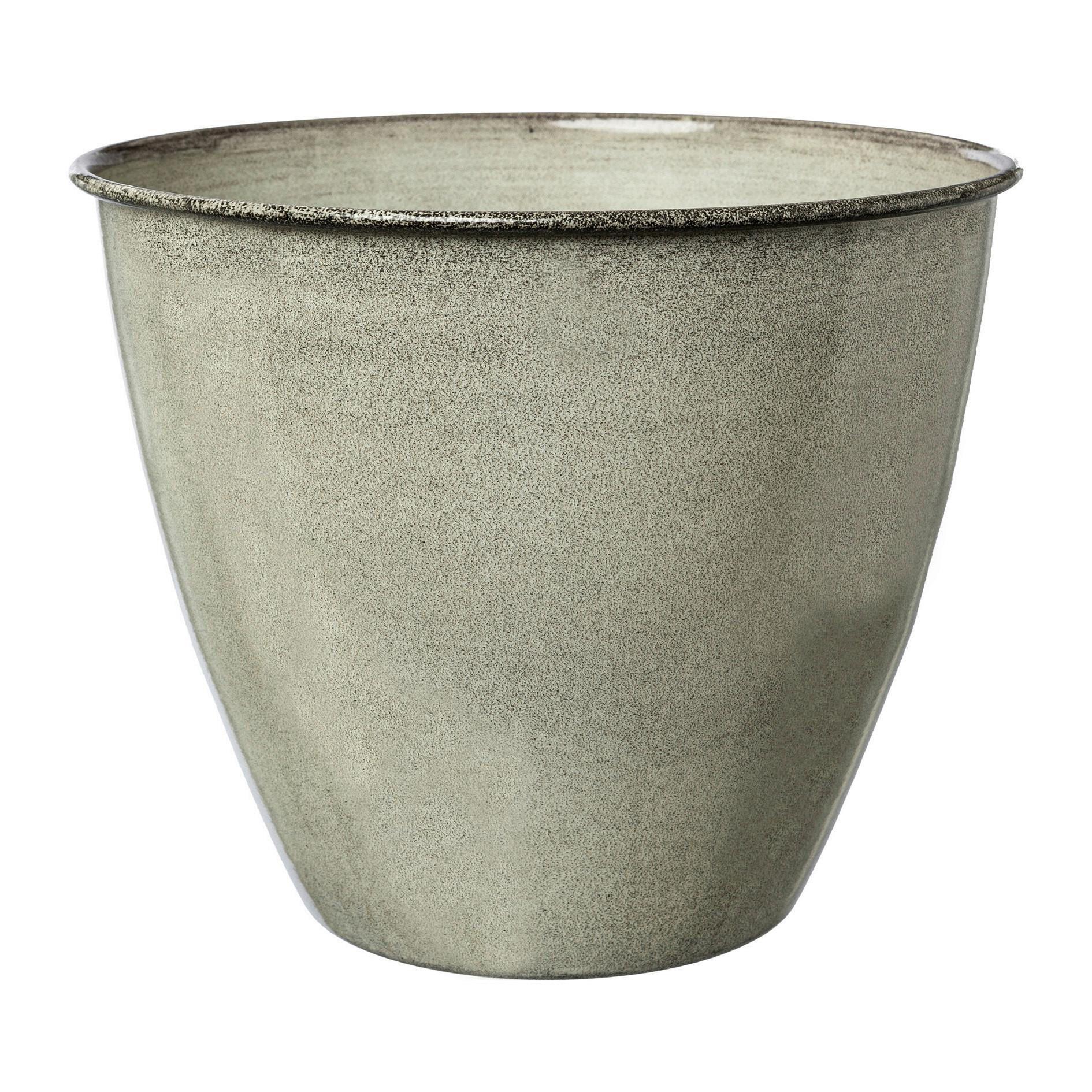 Kaspó Átm.: Kb. 26cm Talara I - krémszínű, Basics, fém (26cm) - Premium Living