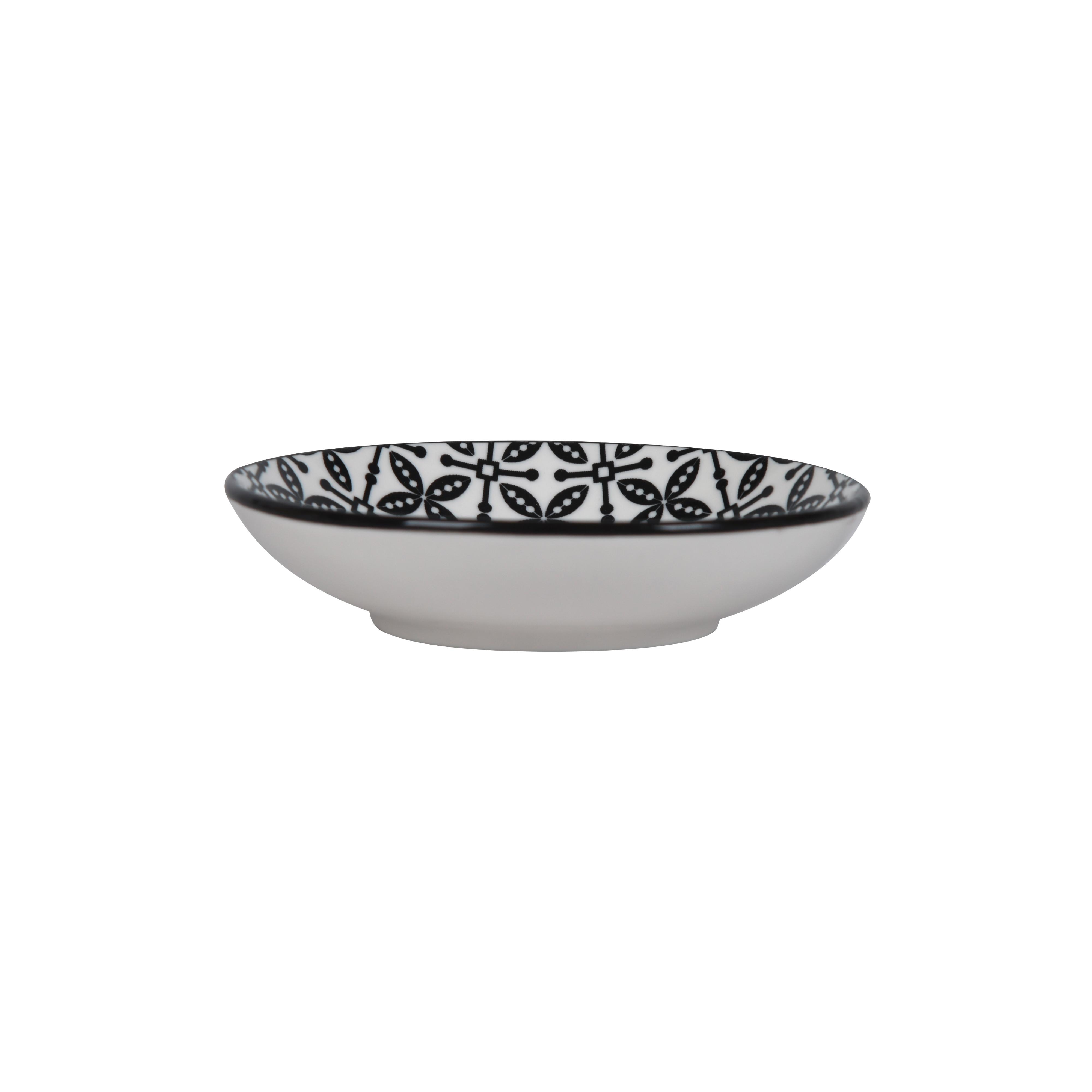Dipschale Shiva Schwarz/Weiß - Schwarz/Weiß, LIFESTYLE, Keramik (10,1/2,4cm) - Mömax
