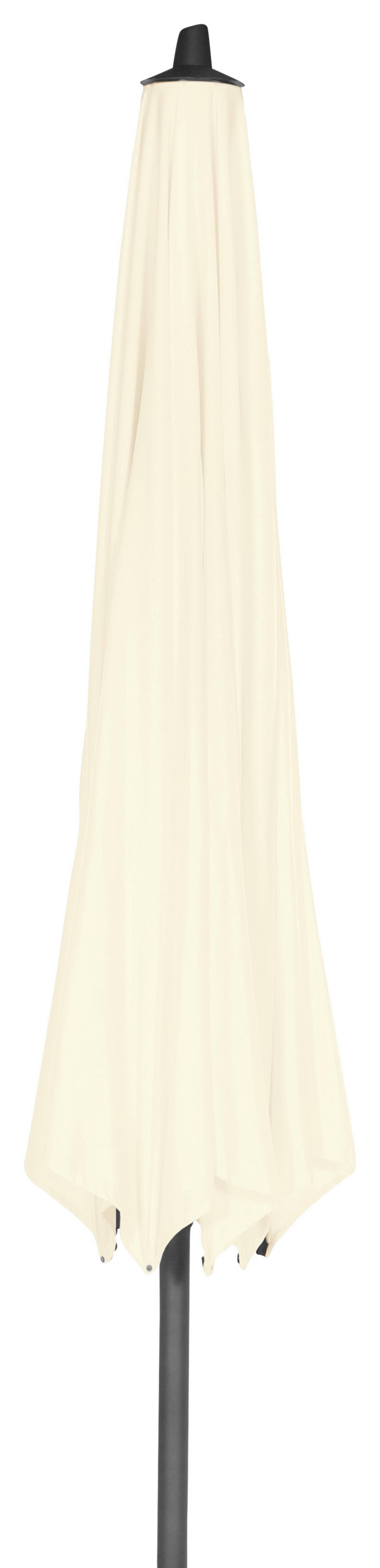 Sonnenschirm Ø 350 cm Anthrazit/Beige - Anthrazit/Beige, KONVENTIONELL, Textil/Metall (350/350cm) - Siena Garden