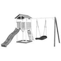 SPIELTURM A025.124.82 - Blau/Schwarz, KONVENTIONELL, Holz/Kunststoff (356,6/241,9/349cm) - Ambia Garden