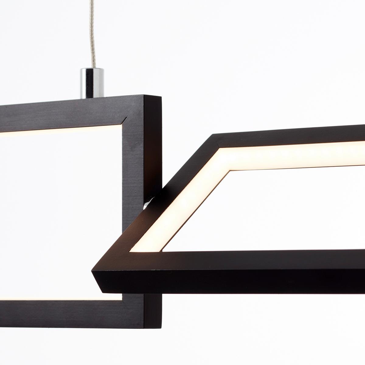 LED-Hängeleuchte Ranut Schwarz max. 34 Watt - Schwarz, Design, Kunststoff/Metall (80,5/12/120cm) - Brilliant