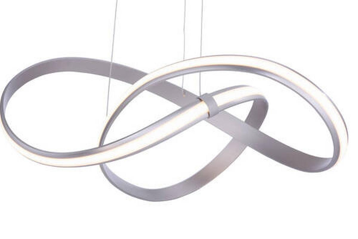 LED-Hängeleuchte Melinda max. 33 Watt - Grau, Design, Kunststoff/Metall (57/57/120cm) - Paul Neuhaus
