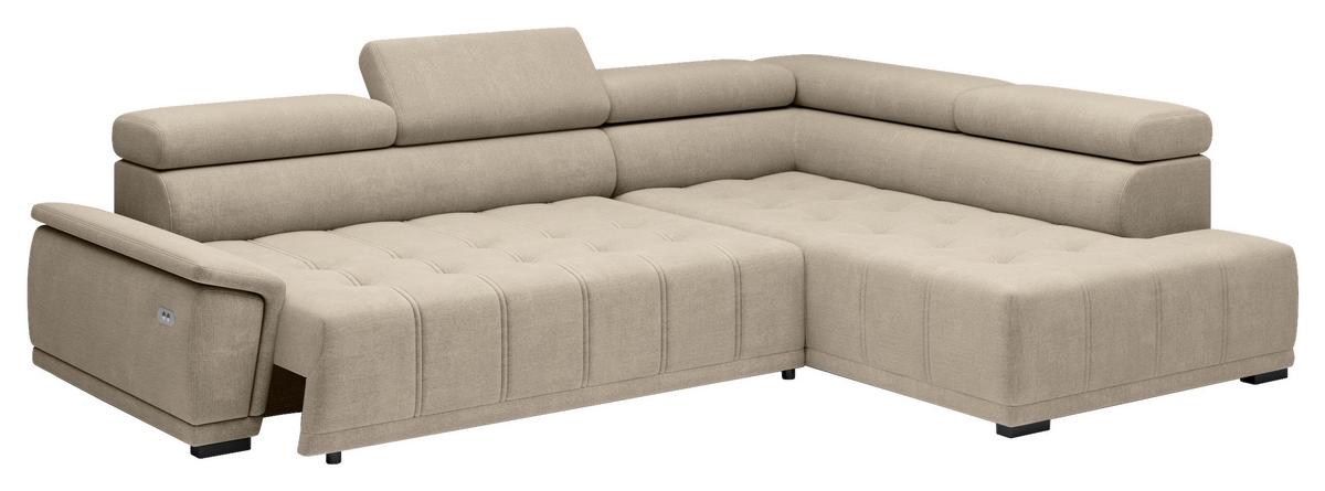 Kutna Garnitura Gremio - bež/crna, Moderno, tekstil/plastika (283/106cm) - Modern Living