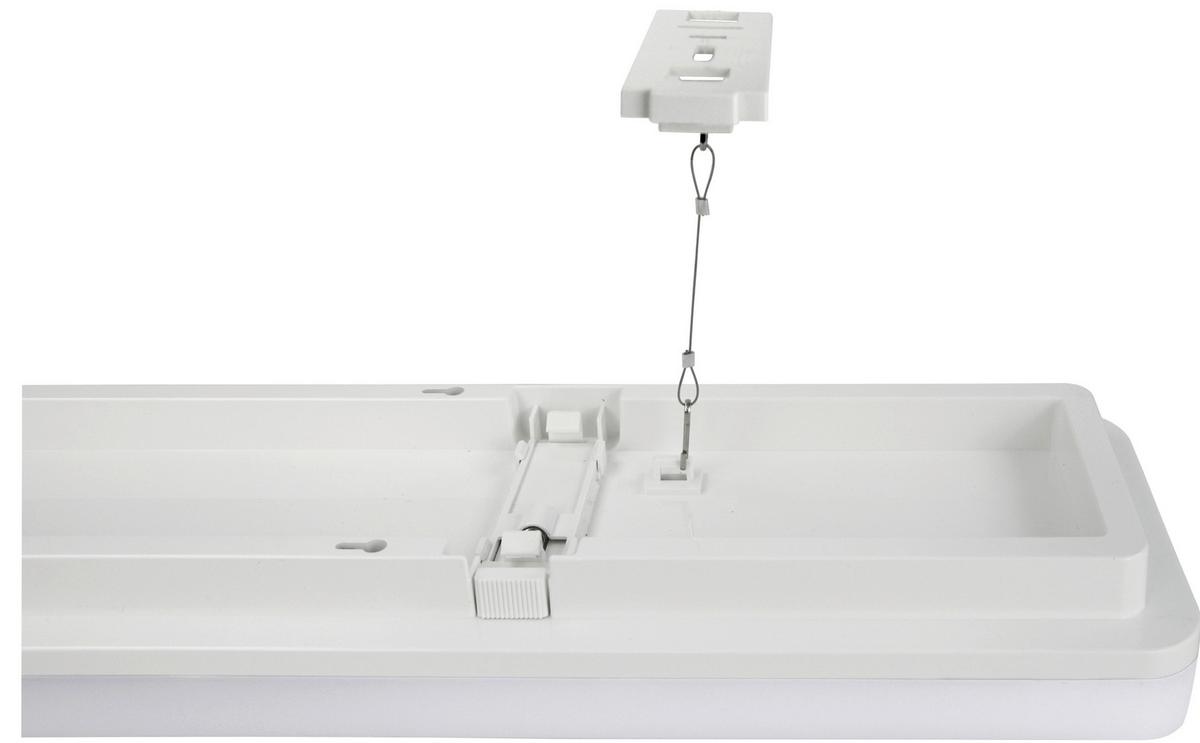 Badezimmer-Deckenleuchte Weiß max. 36 Watt - Weiß, Basics, Kunststoff (120/14/5,2cm)