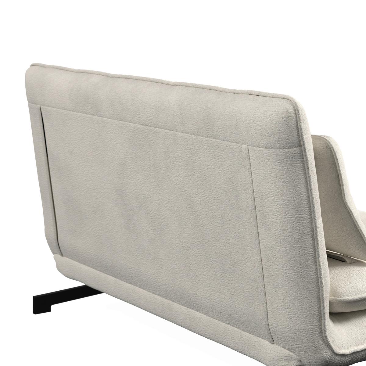 Kanapéágy Luna - fekete/fehér, Modern, textil/fém (142/40/62cm) - Bessagi Home