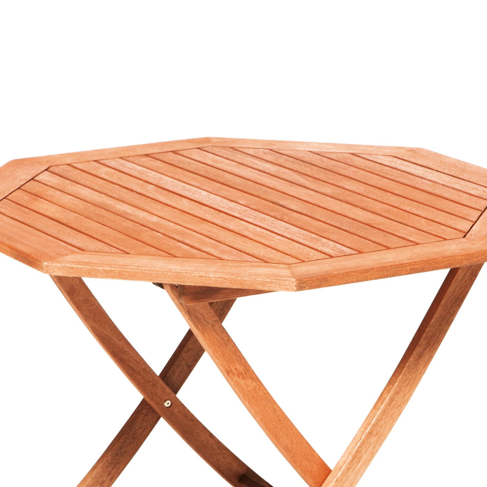Gartenklapptisch Eukalyptus klappbar ca. 110x74x110cm - Naturfarben, KONVENTIONELL, Holz (110/74/110cm) - Gardenson