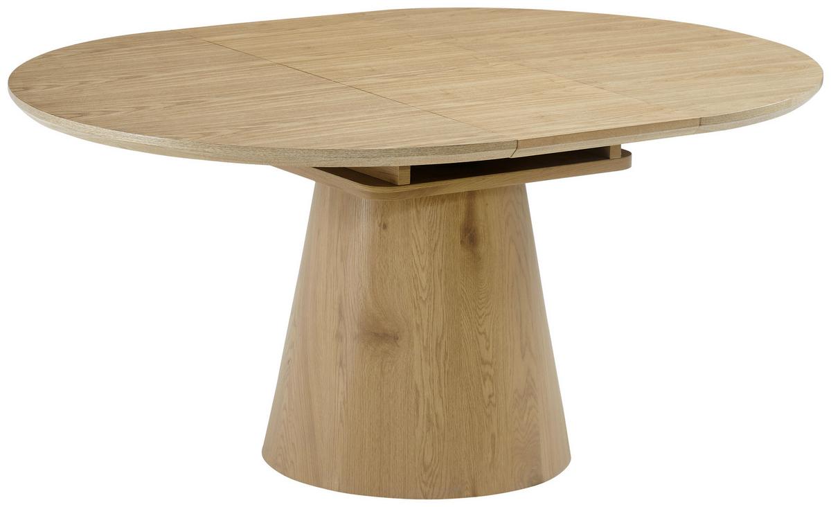 Raztegljiva Miza Sundsvall, Barva Hrasta, 120-160x120 - barve hrasta, Moderno, leseni material/les (120-160/120/76cm) - P & B