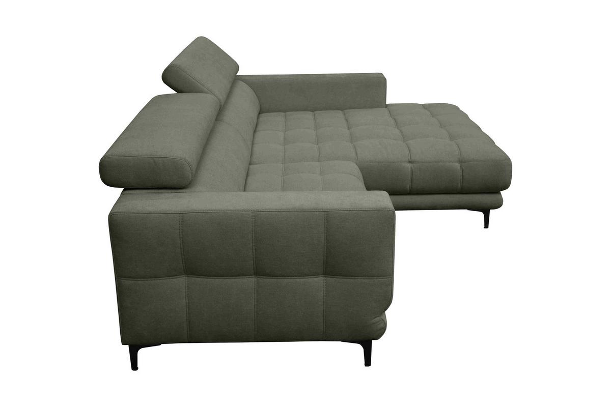 Sarokkanapé Aspen - zöld, Konventionell, faalapú anyag/textil (264/192cm)