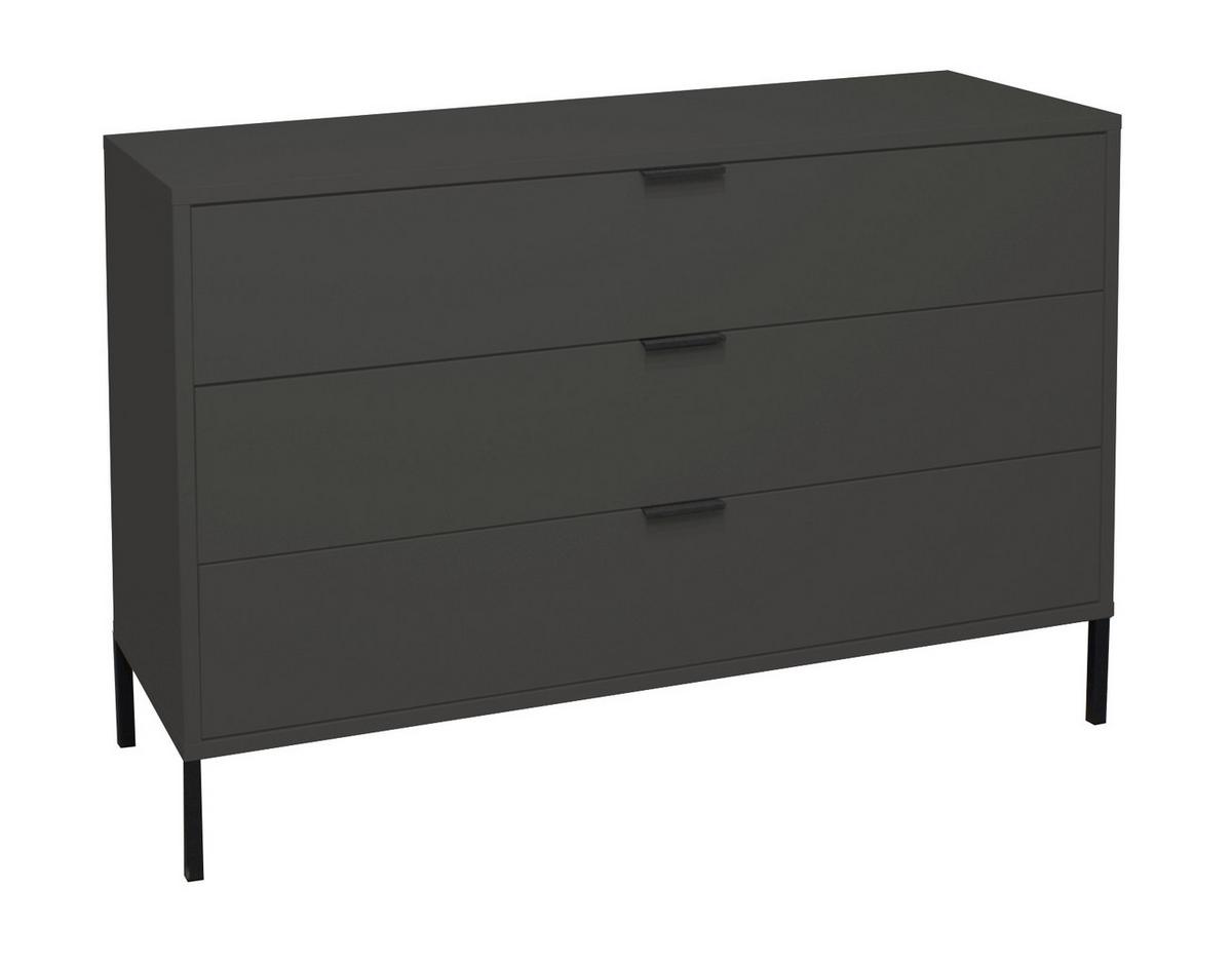 Kommode in Anthrazit - Anthrazit, MODERN (119/64/45cm) - Premium Living