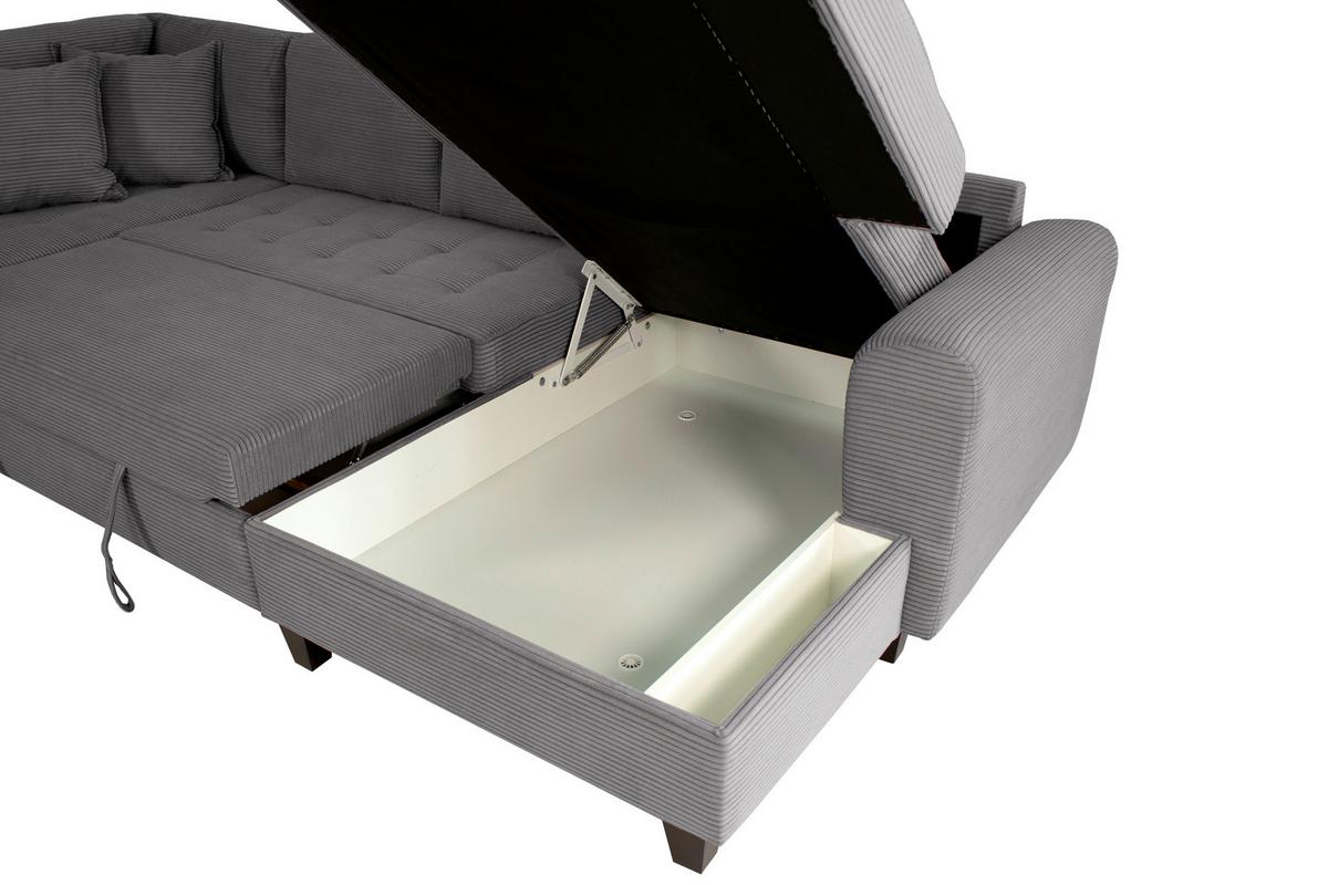 Ugaona Garnitura Moritz - siva, Trend, tekstil (178/324/155cm) - Modern Living