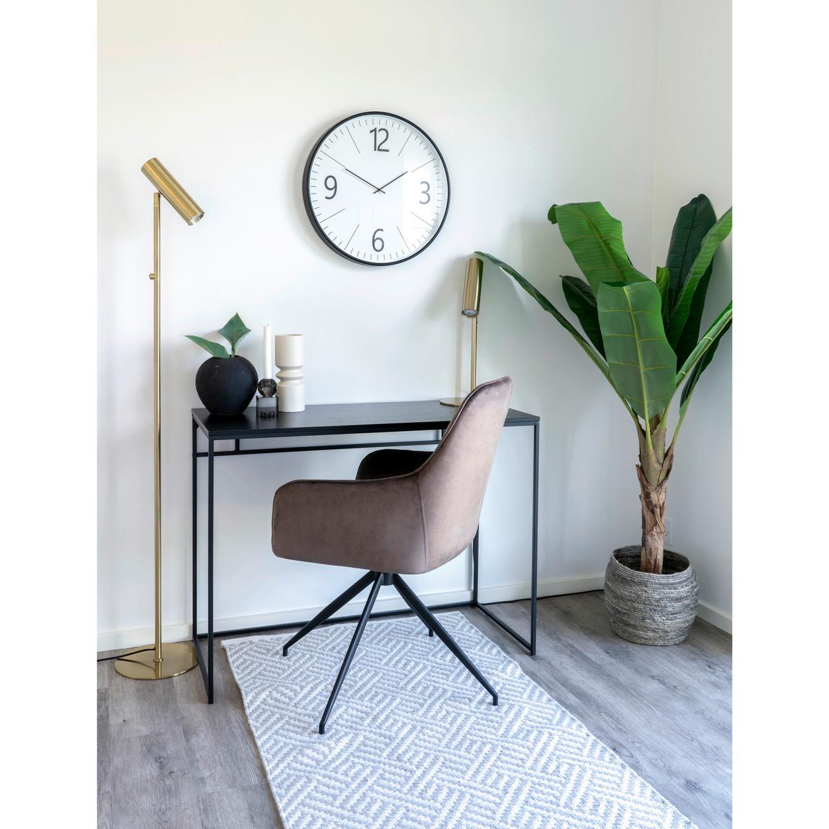 Wanduhr Biel Wall Clock Schwarz/Weiß - Schwarz/Weiß, Design, Glas/Kunststoff (51/51/5cm)