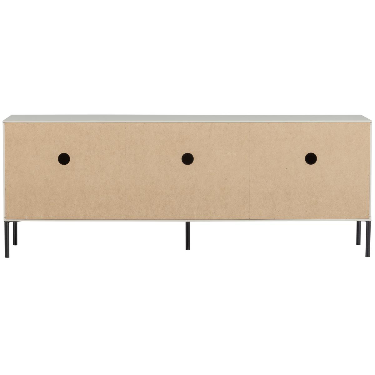 Lowboard Gravure Grau B: 100cm - Schwarz/Grau, Design, Holz/Metall (100/56/44cm) - Livetastic