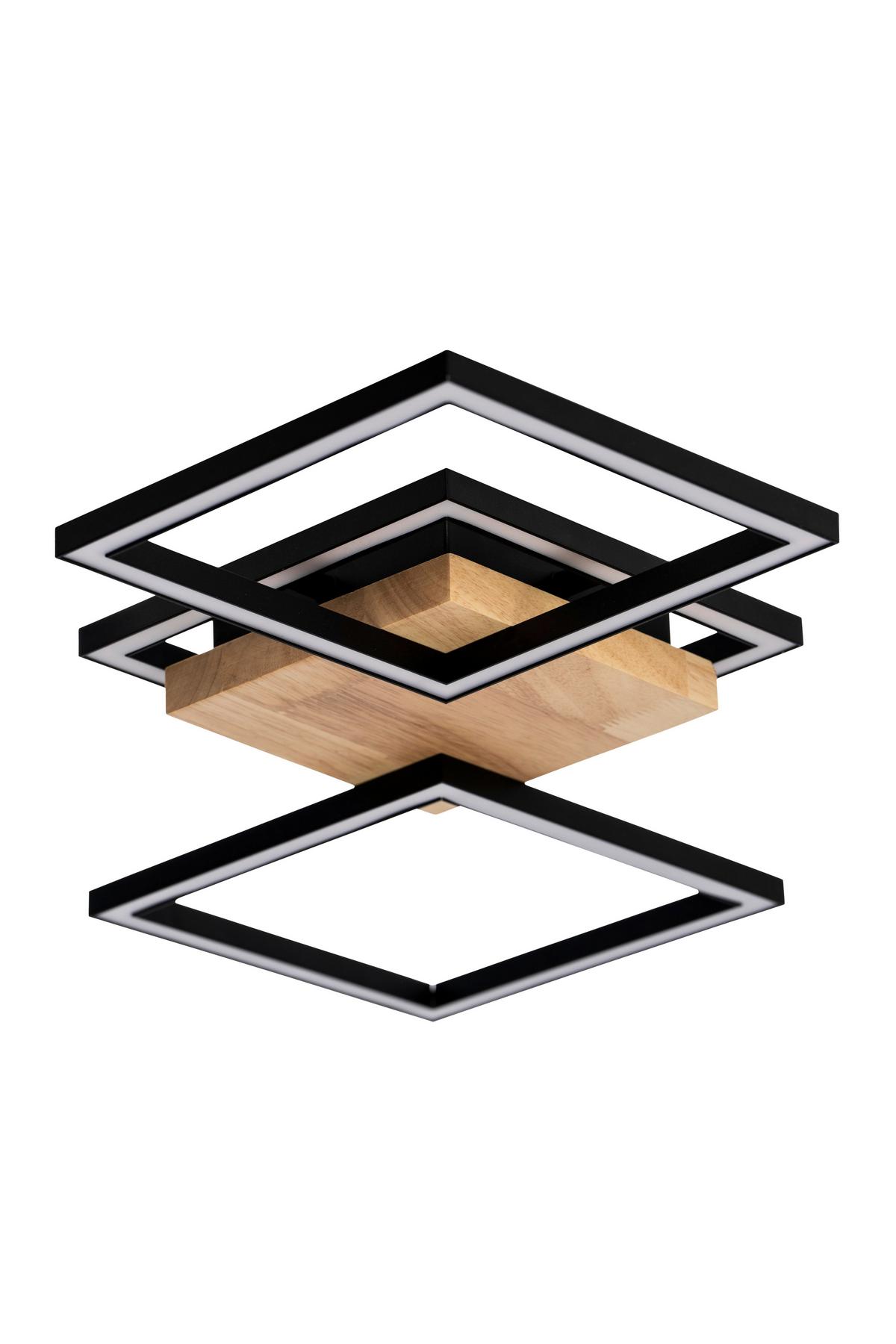 LAMPA SUFITOWA LED RIO *SBN* - kolor naturalny/czarny, Basics, tworzywo sztuczne/metal (63/27,5/5,7cm) - Novel