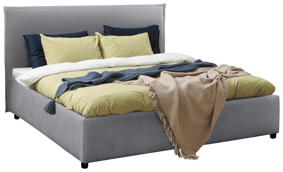 Kárpitozott Ágykeret Milano - szürke, Konventionell, műanyag/faalapú anyag (140/200cm)