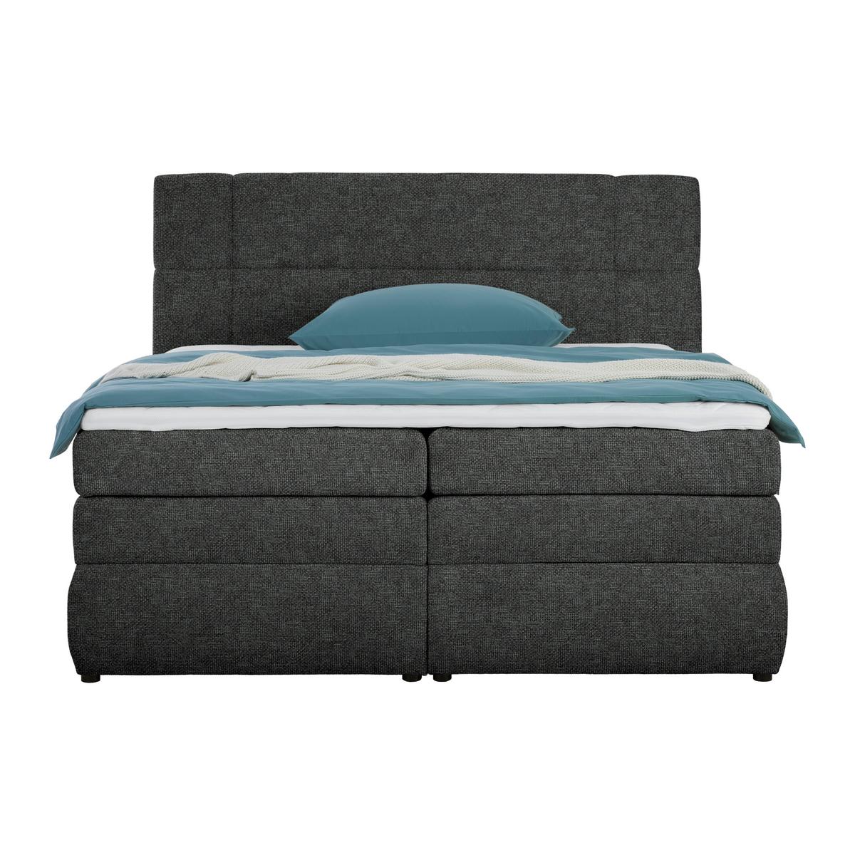 Boxspring Krevet Palace - boje grafita, Konvencionalno, tekstil/plastika (180/200cm) - Premium Living