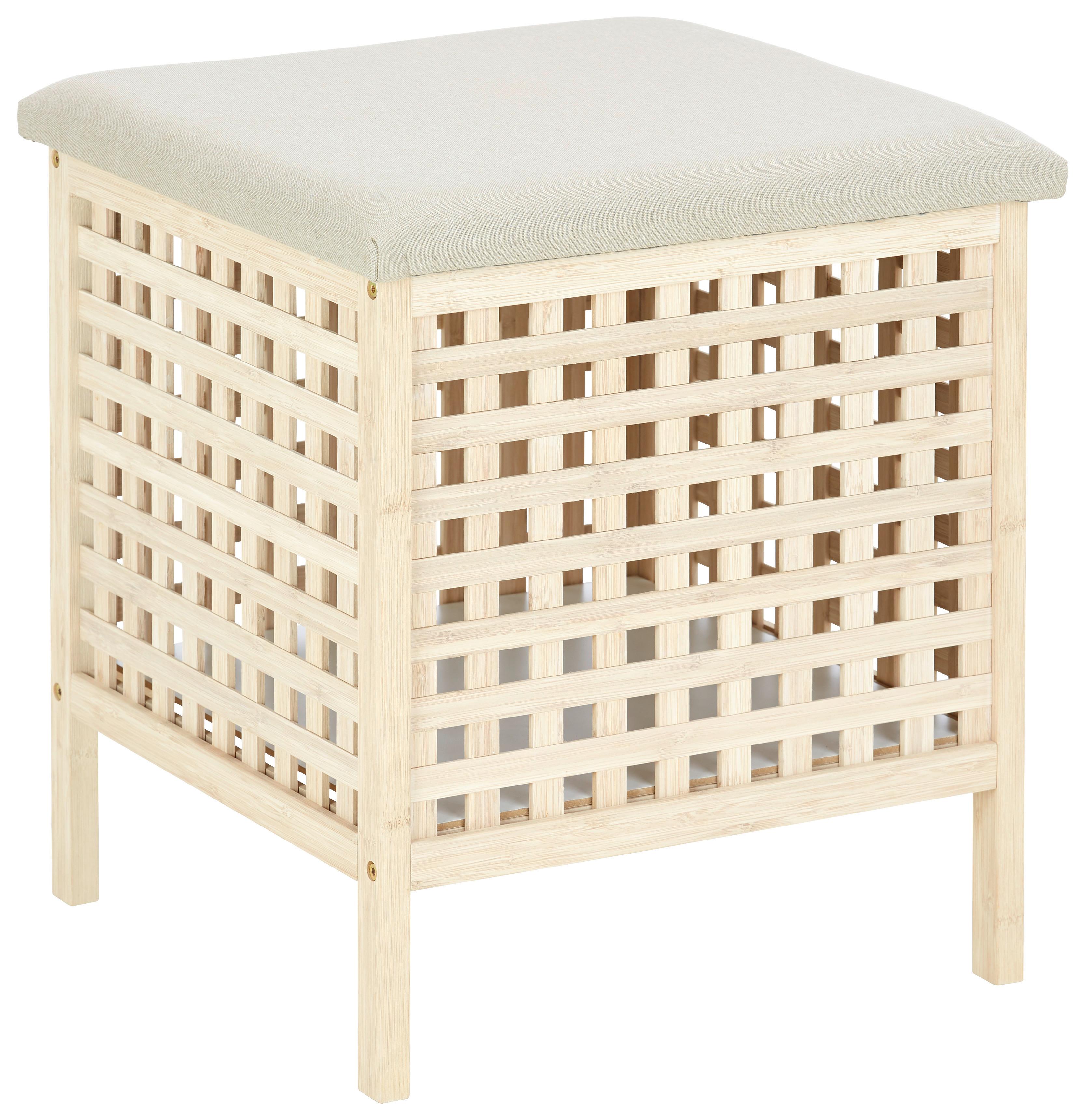 Wäschekorb aus Bambus Massiv - Naturfarben, MODERN, Holz (47/54/47cm) - Modern Living