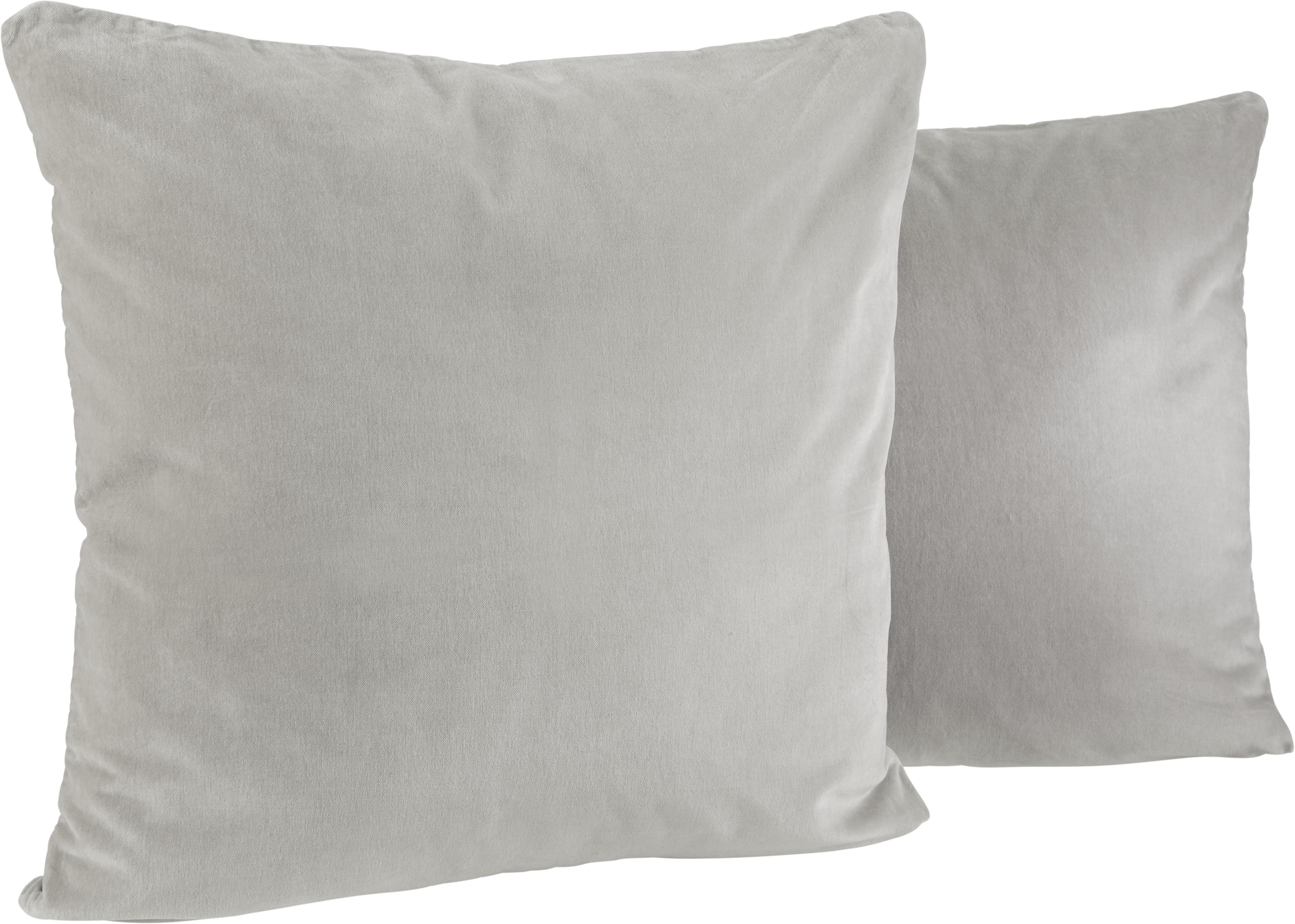 Zierkissen Sonja in Hellgrau ca. 50x50cm - Hellgrau, KONVENTIONELL, Textil (50/50cm) - Bessagi Home