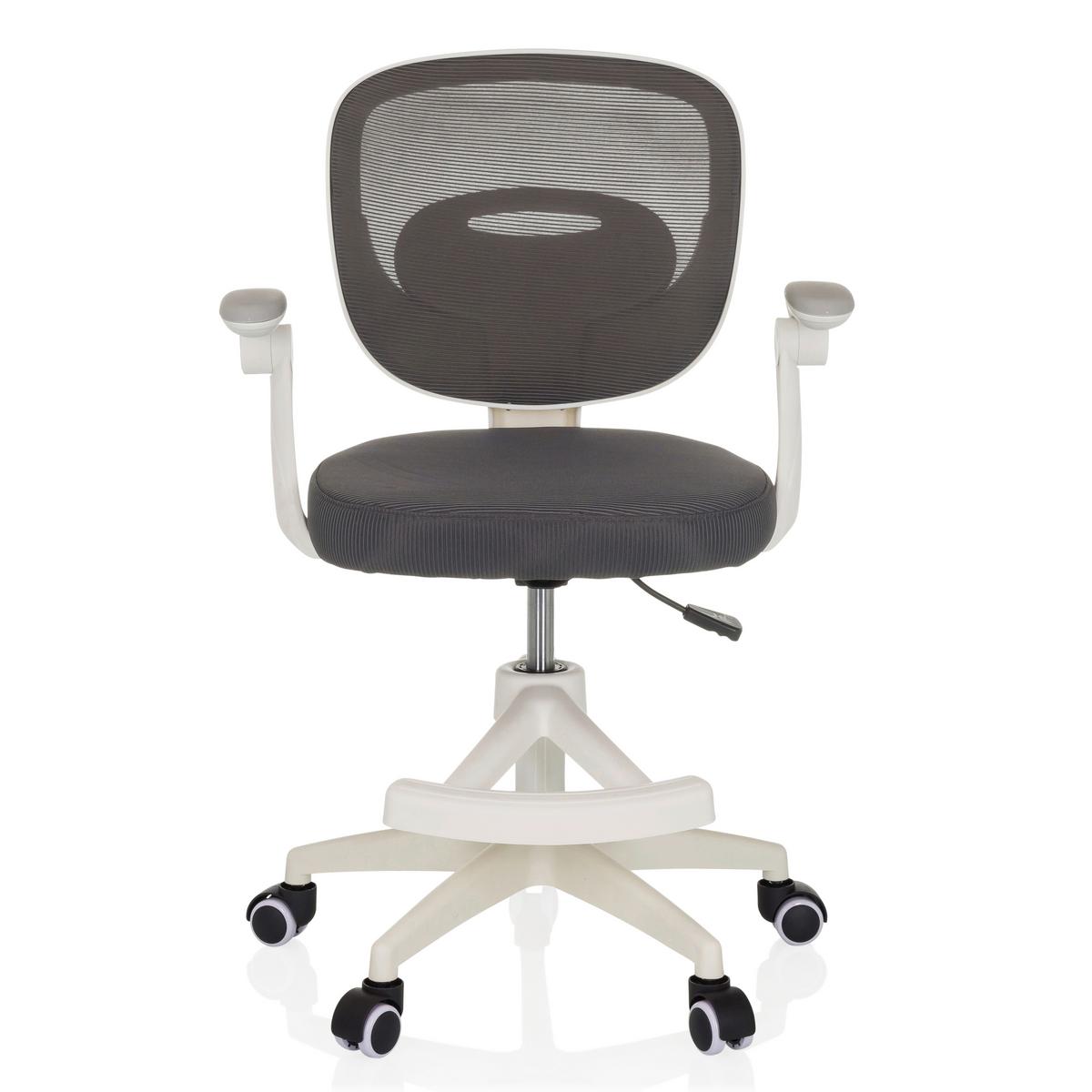 Mladinski Vrtljivi Stol Kiddy Smart, Siva - siva/bela, Moderno, umetna masa/tekstil (61/84-97/55cm) - MID.YOU