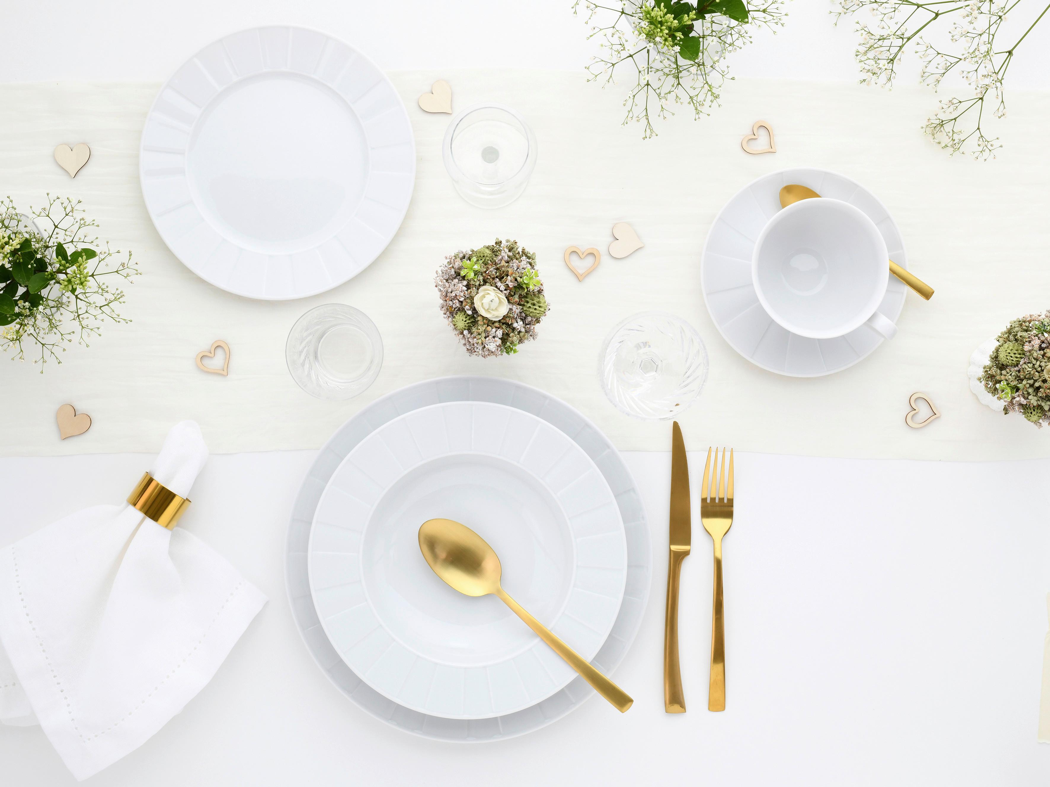 Servis Barcelona 12/1 - bijela, Basics, keramika - Creatable