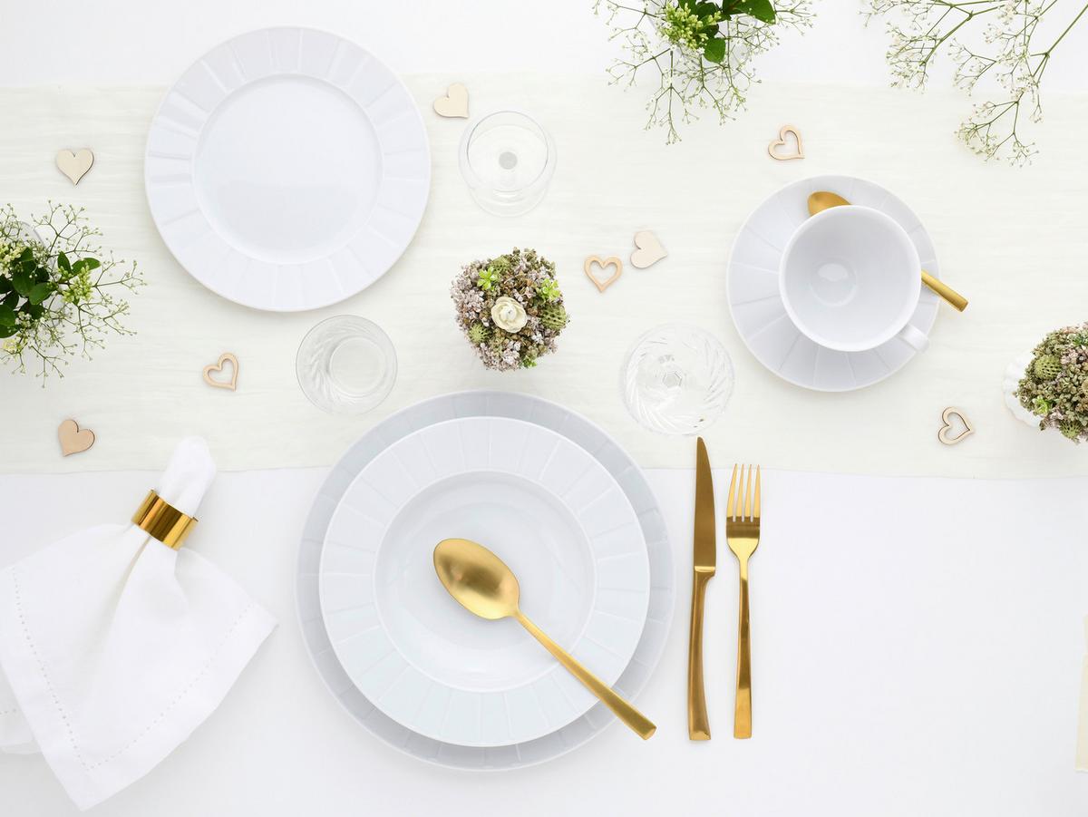 Jedilni Servis Barcelona, 12-Delni - bela, Basics, keramika - Creatable