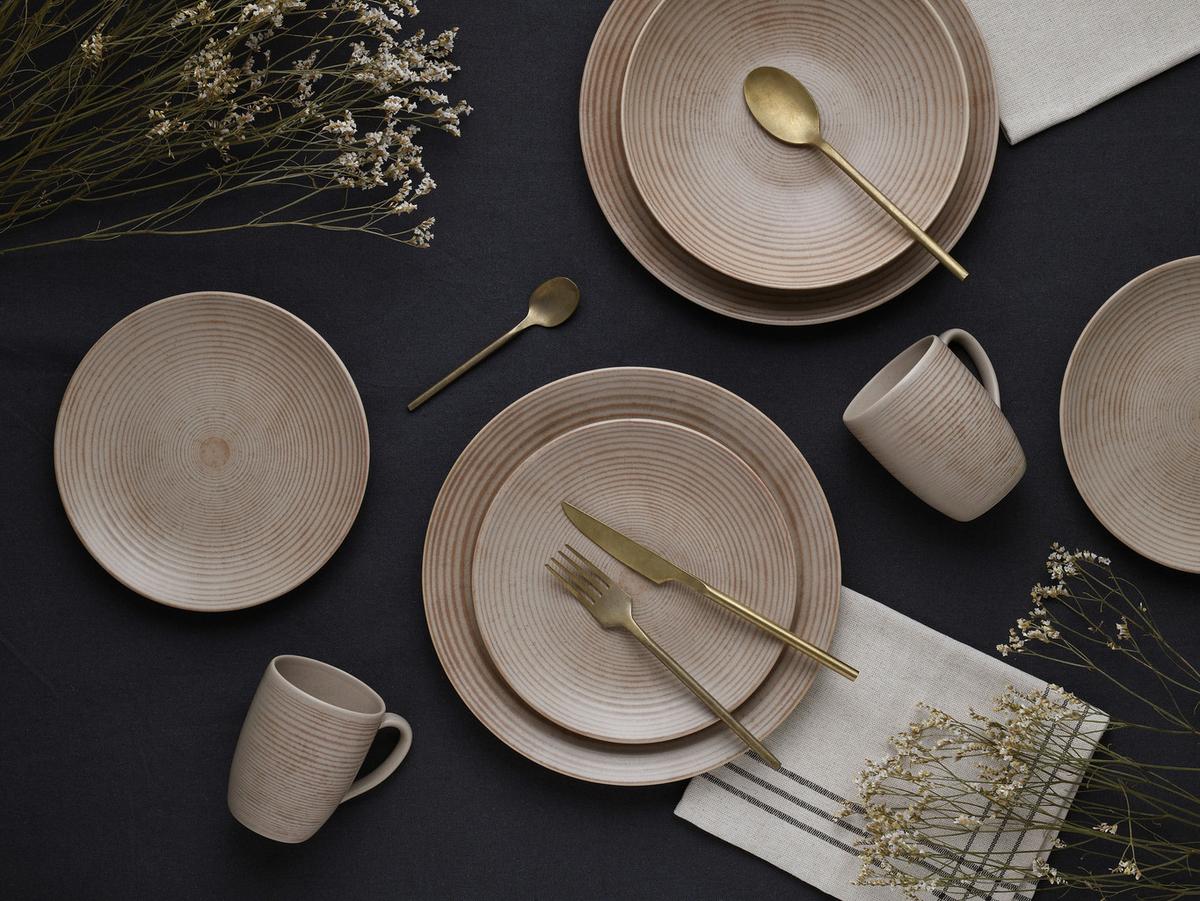 Kombinirani Servis Catania Sand, 16-Delni - peščene barve, Design, keramika - Creatable