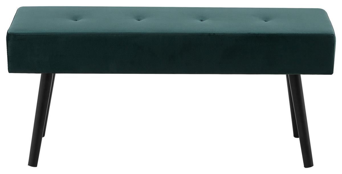 Ülőpad Zöld Huzattal Denise - fehér/zöld, Modern, textil/fém (100/44/35cm) - Mömax