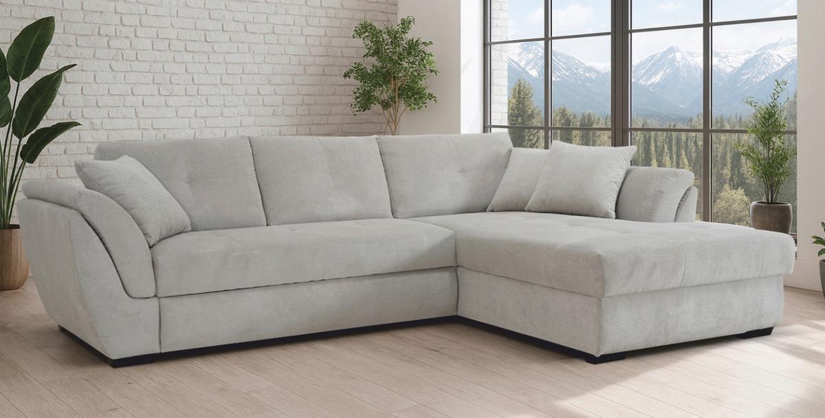 Kutna Garnitura Berisso - crna/sivo-bež, Konvencionalno, tekstil (278/187cm) - Ondega