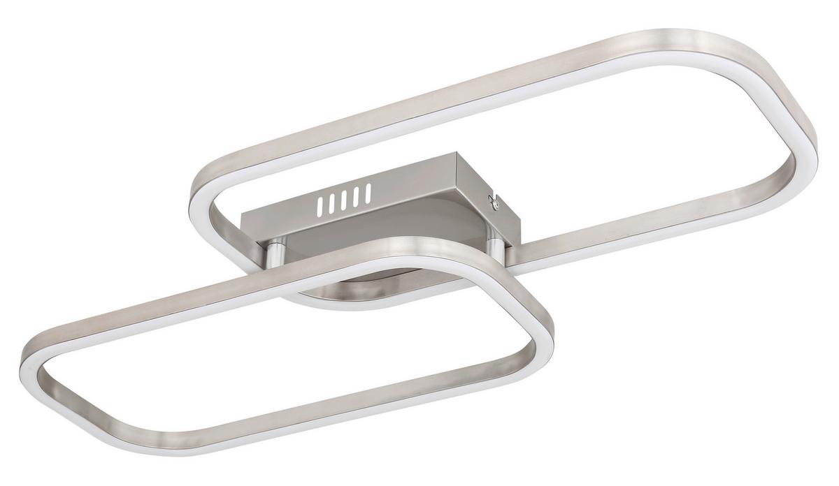 Led Mennyezeti Lámpa 67262d - opál/nikkelszínű, Design, műanyag/fém (62,6/30,6/6cm) - Globo