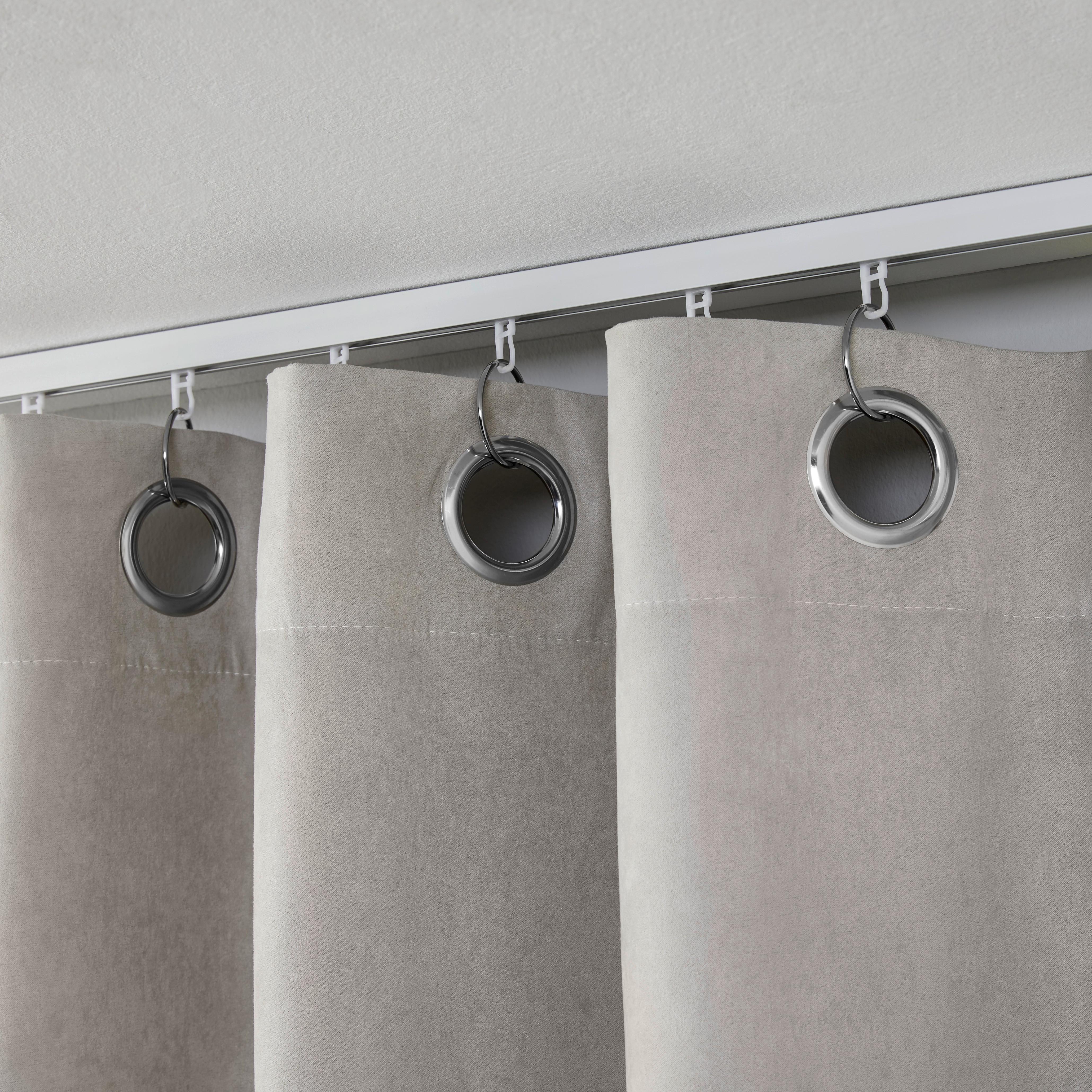 Dodatki Za Vodila Zaves Gabi - barve kroma/bela, kovina/umetna masa (4cm) - Modern Living