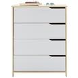 Kommode Weiß/Natur - Weiß/Naturfarben, MODERN, Holz (80/102/40cm) - Zandiara Kommode Weiß/Natur - Weiß/Naturfarben, MODERN, Holz (80/102/40cm) - Zandiara