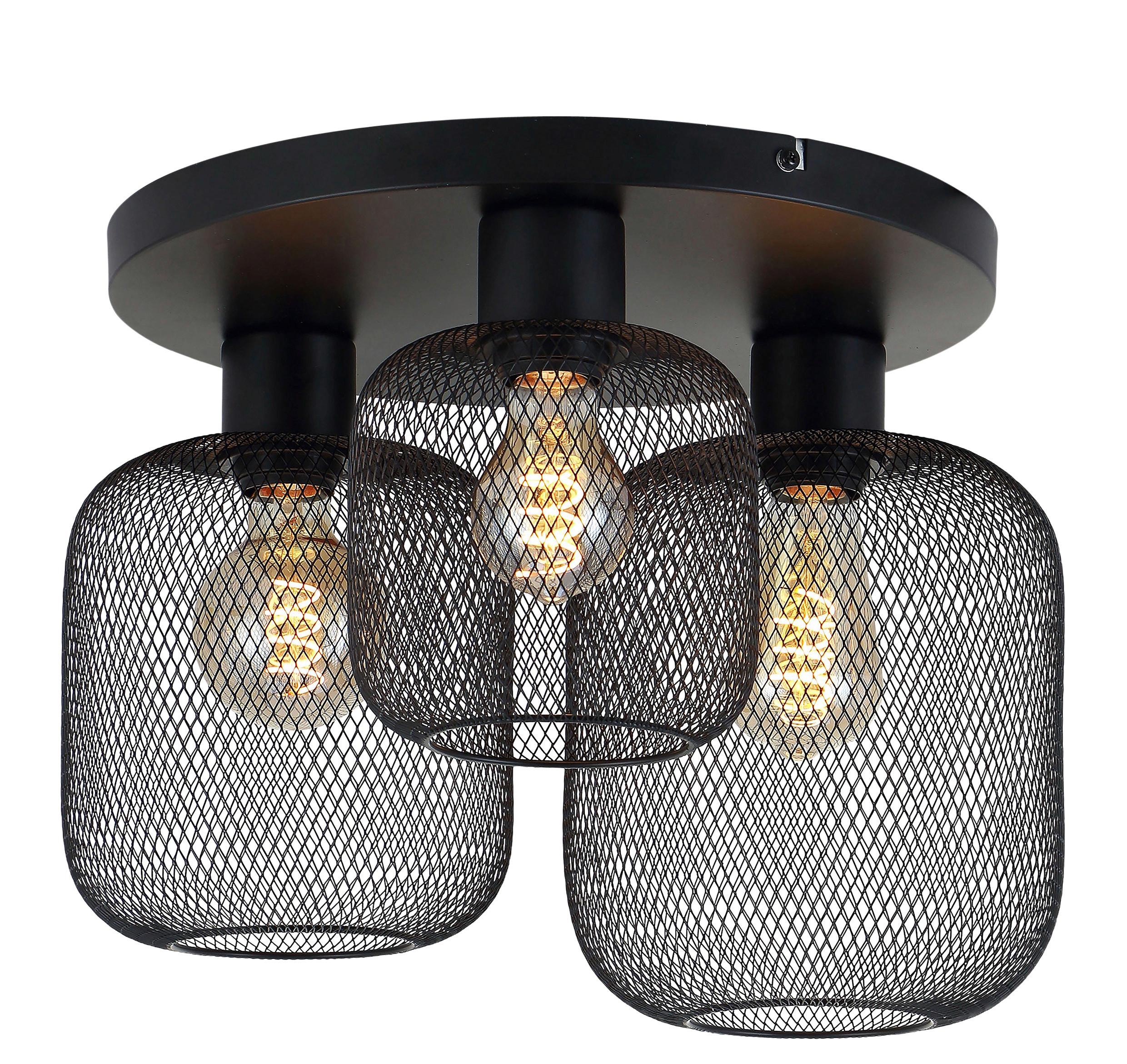 Plafonieră Drato - auriu/negru, Modern, metal (40/23cm) - Mömax