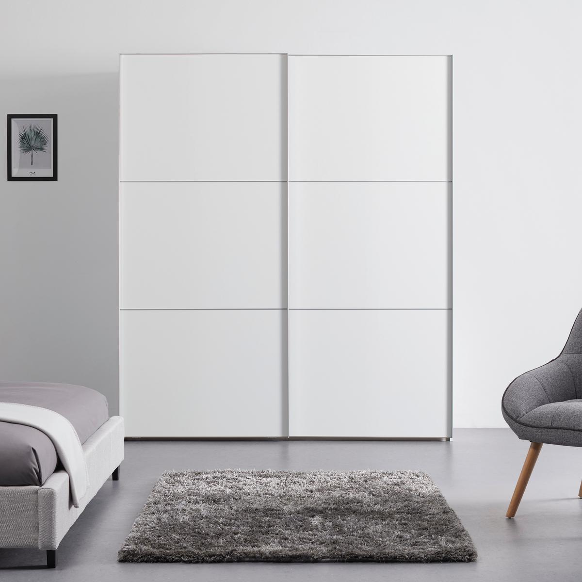 Ormar S Kliznim Vratima Includo - bijela/boje aluminija, Moderno, drvni materijal (188/222/68cm) - Premium Living