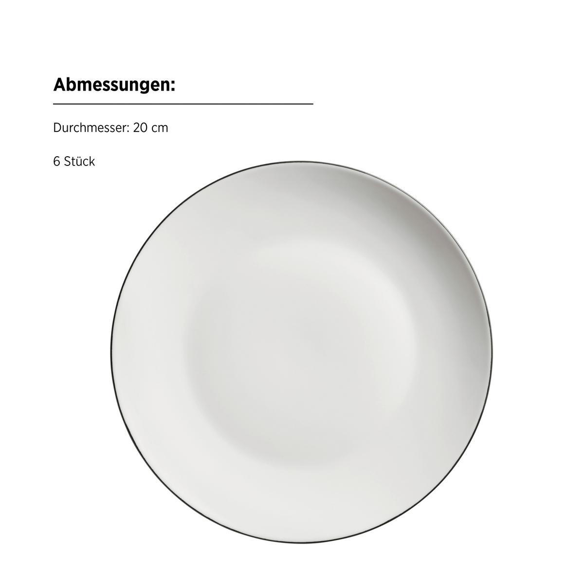 KAFFEESERVICE FELISE - Weiss/Schwarz, Trend, Keramik - Mäser