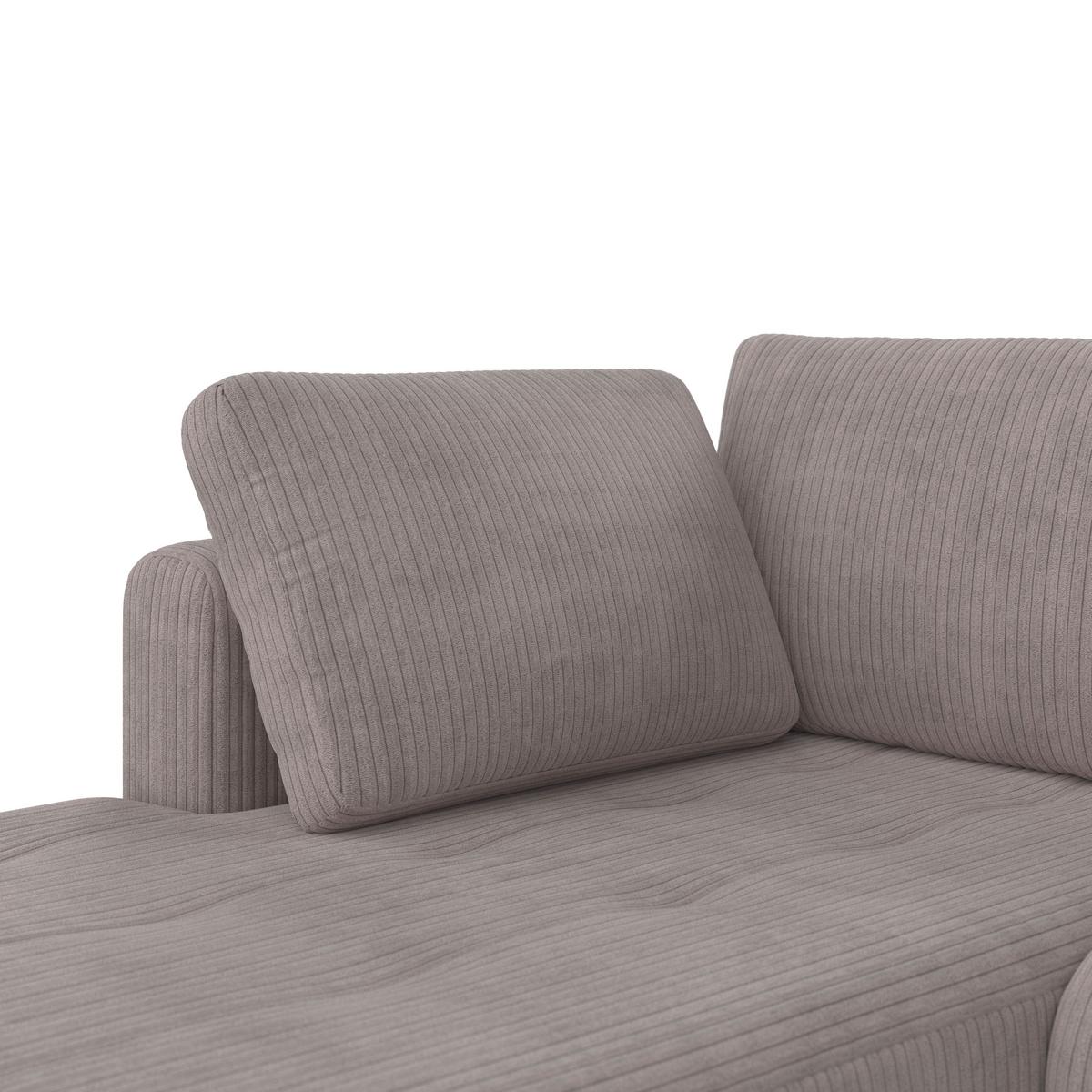 Sarokkanapé Ágyfunkcióval Gia - világosszürke, Modern, textil/fa (261/94/197cm) - Bessagi Home