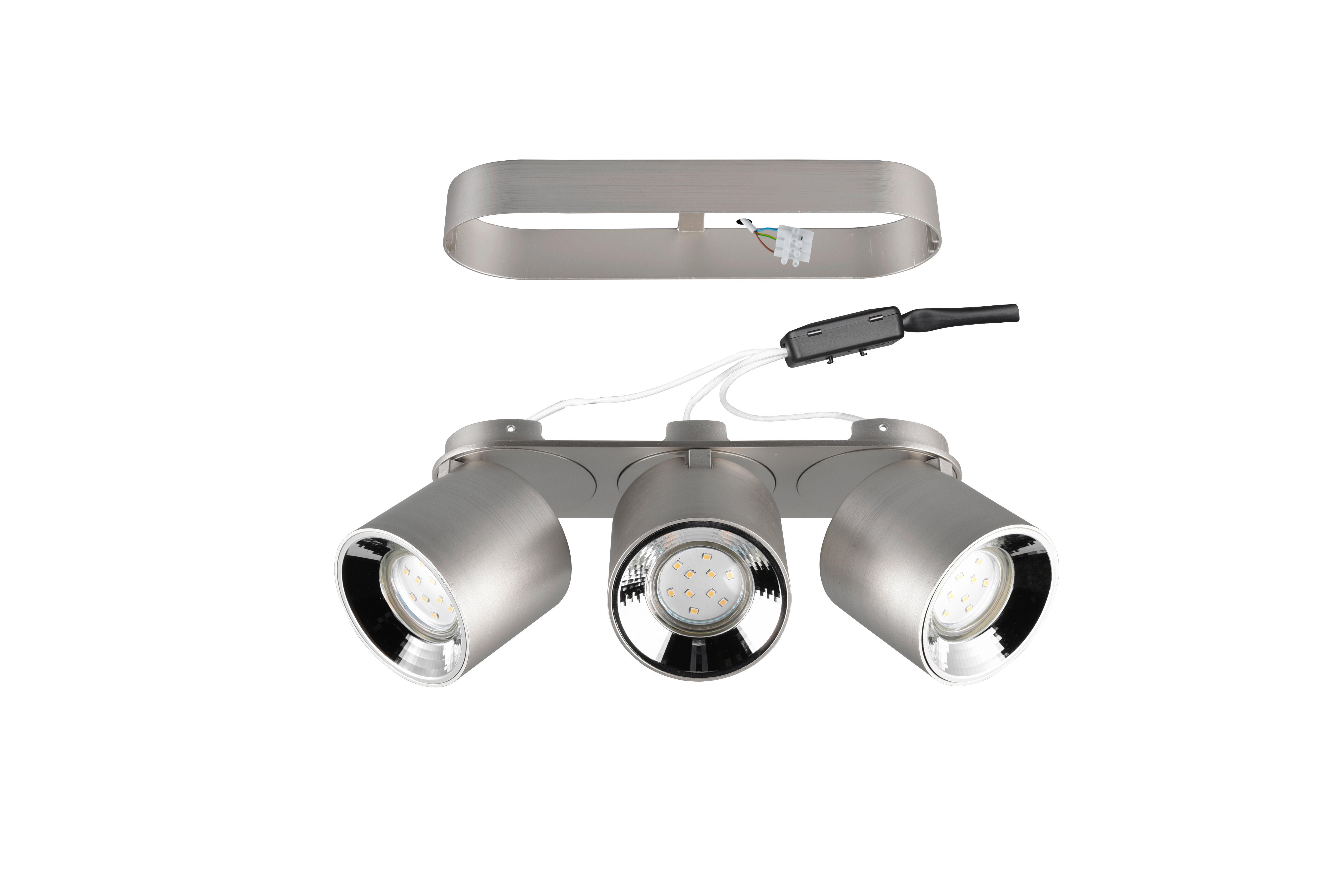 Strahler Guayana Nickelfarben max. 10 Watt - Nickelfarben, Basics, Metall (27,3/12/8,7cm) - Trio Leuchten
