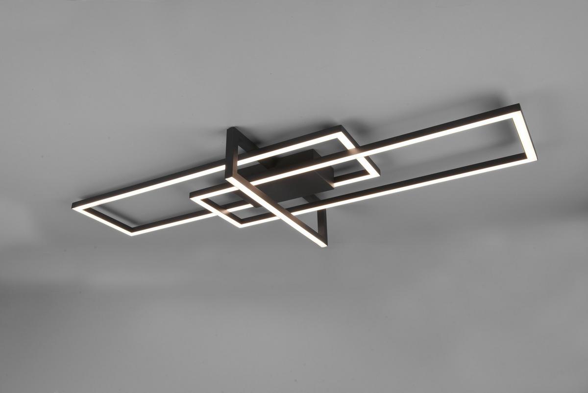 LED-Deckenleuchte Salinas in Schwarz max. 34 Watt - Schwarz, Design, Metall (100/11,5/40cm) - Trio Leuchten