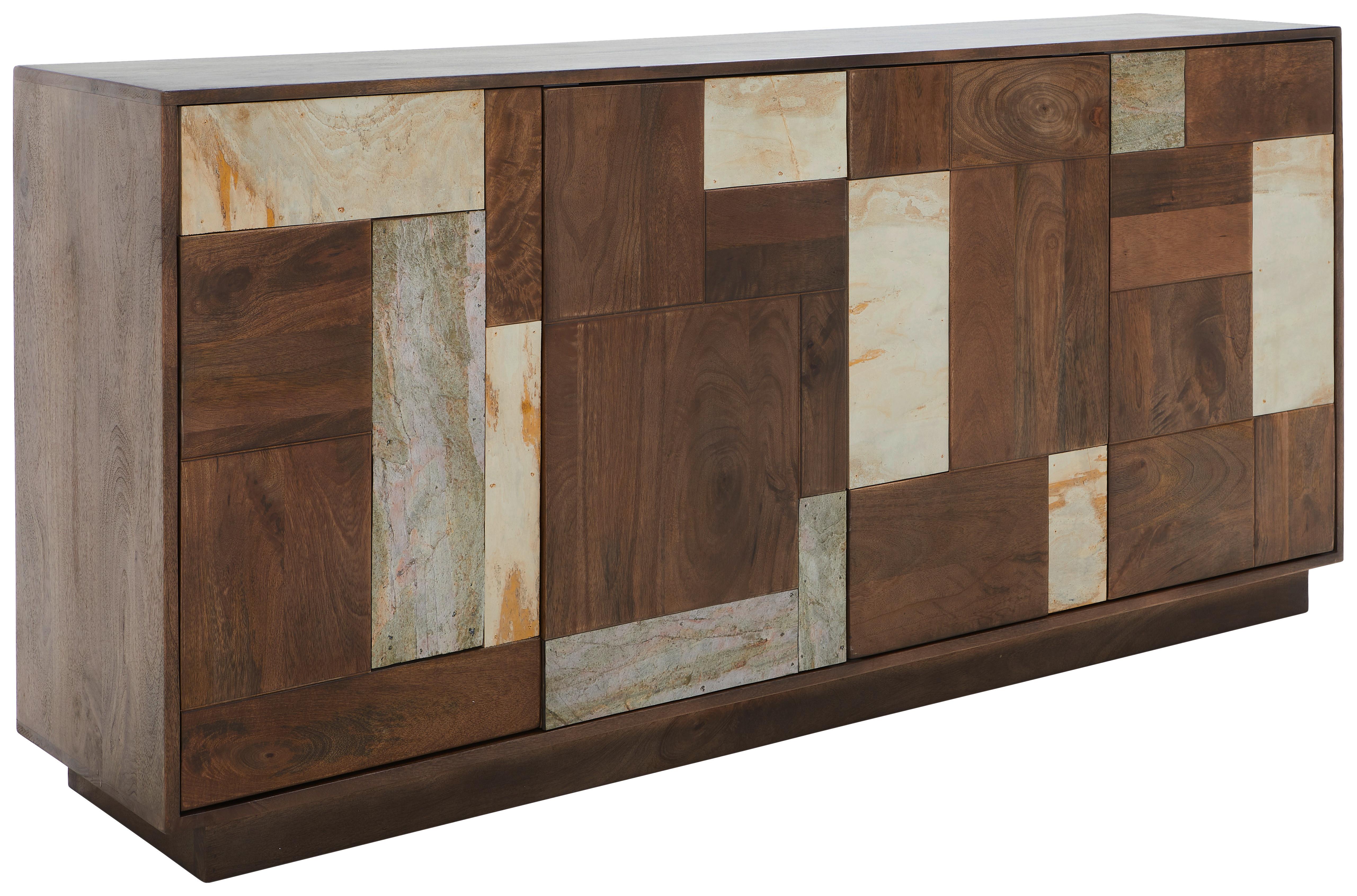 KOMODA SZEROKA SIDEBOARD - beżowy/zielony, Design, drewno (170/80/40cm) - Livetastic
