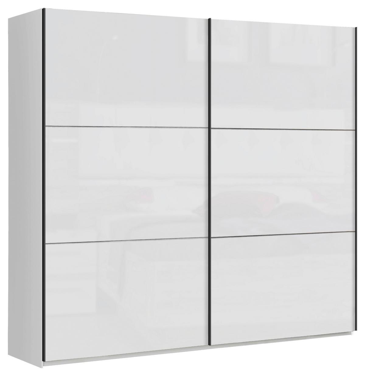 Omara Z Drsnimi Vrati Leader, Bela - črna/bela, Moderno, kovina/leseni material (269,9/209,7/61,2cm) - Carryhome