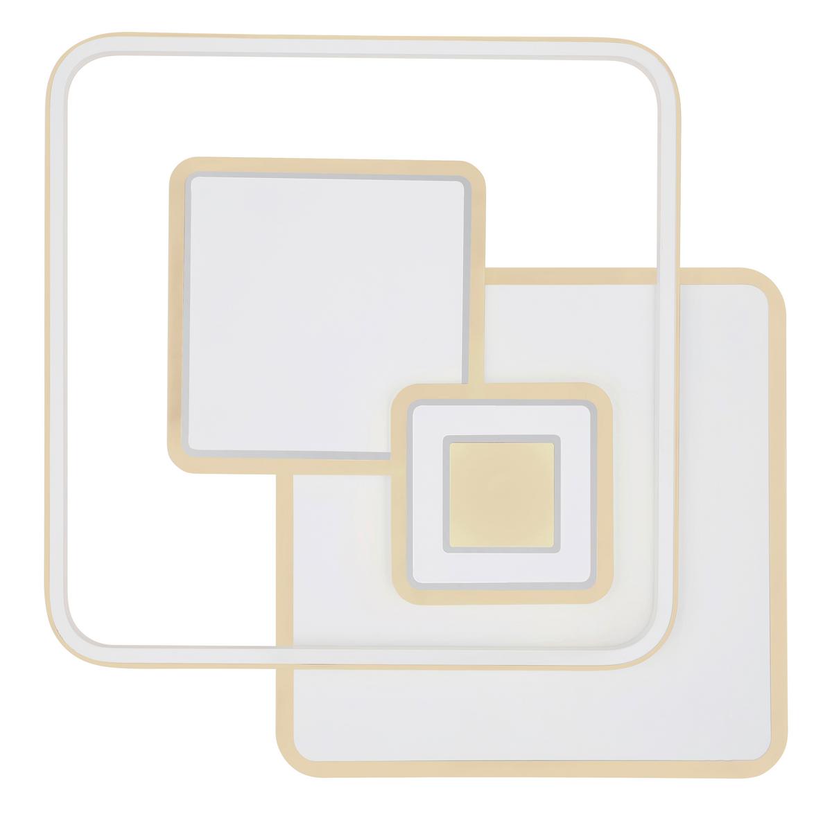 LED-DECKENLEUCHTE 48441-50SH RODERICK - Weiss/Opal, Konventionell, Kunststoff/Metall (50,3/50,3/6cm) - Globo