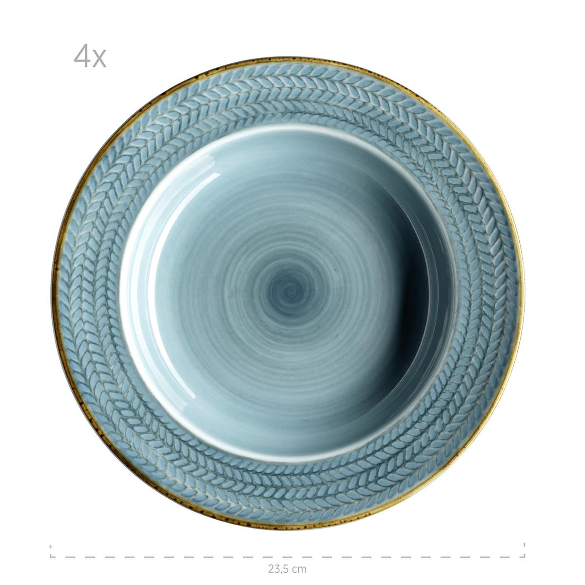 KAFFEESERVICE 931942, BLAU POSTSICHER - Blau, Basics, Keramik (24,5/24,5/22,5cm) - Mäser