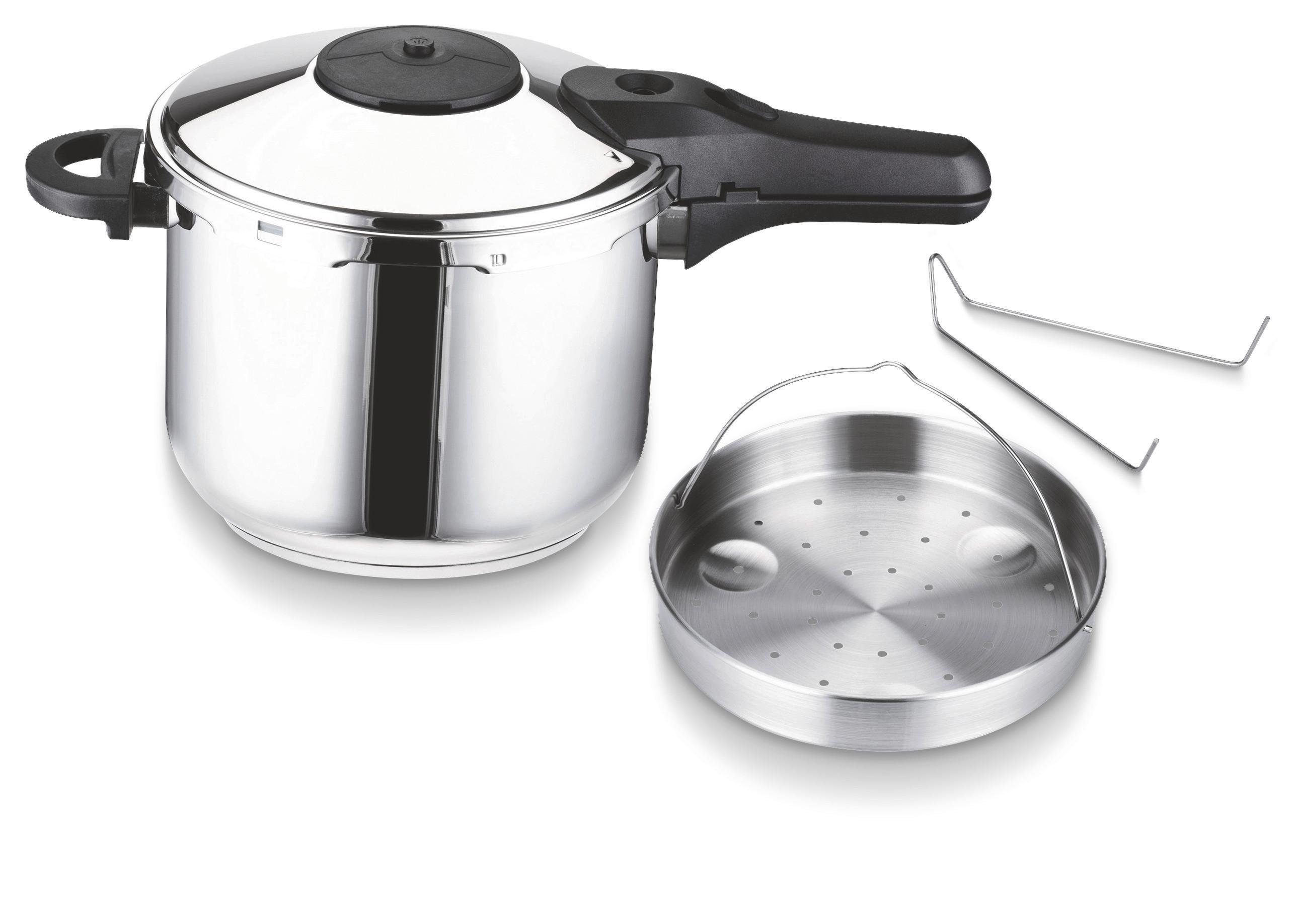 Schnellkochtopf Harry ca. 6l - Edelstahlfarben, KONVENTIONELL, Metall - Mömax