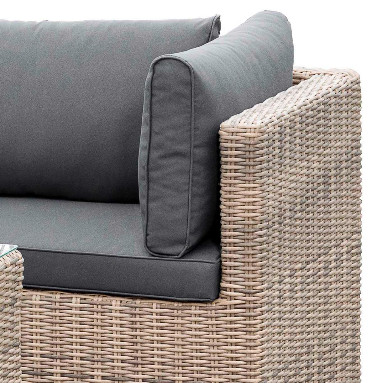 Lounge Garnitura Licosa, Blazine - temno siva/siva, Konvencionalno, kovina/umetna masa (88/65/68cm) - Gardenson