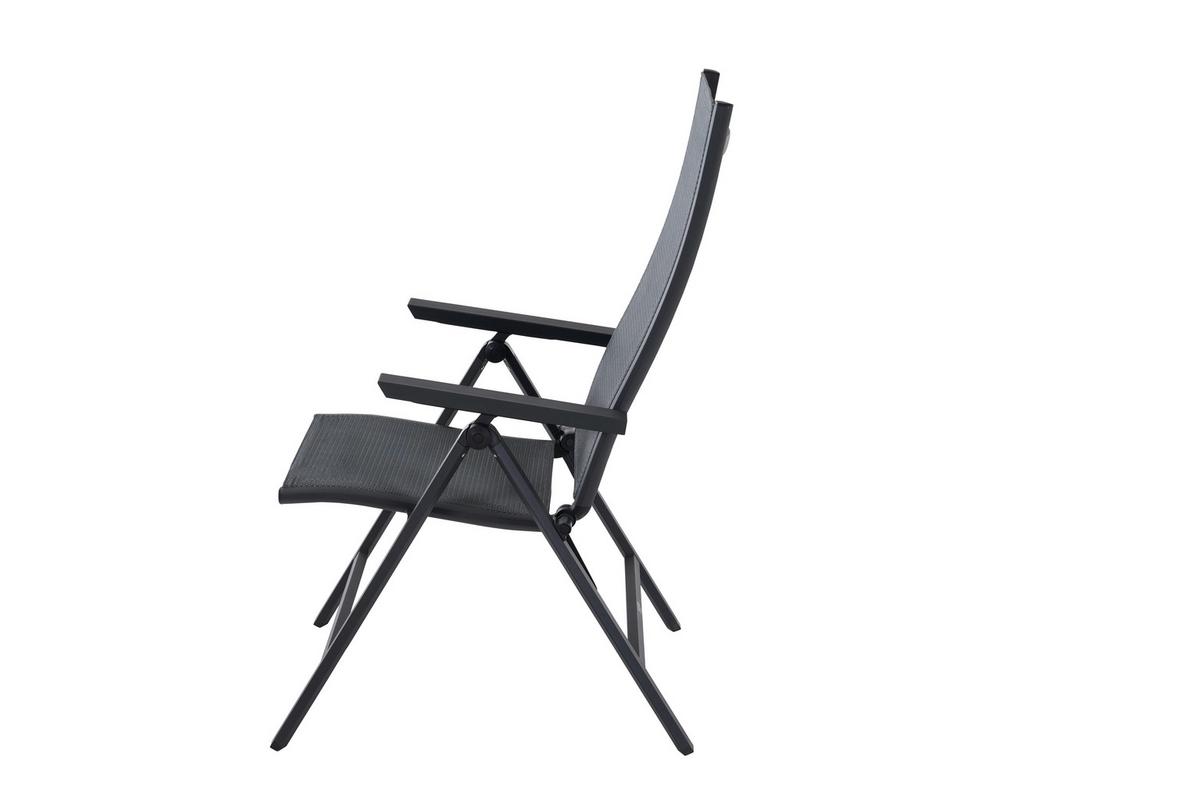 Gartenklappsessel Tauro Anthrazit - Anthrazit, Basics, Kunststoff/Metall (60/110/66cm) - Siena Garden