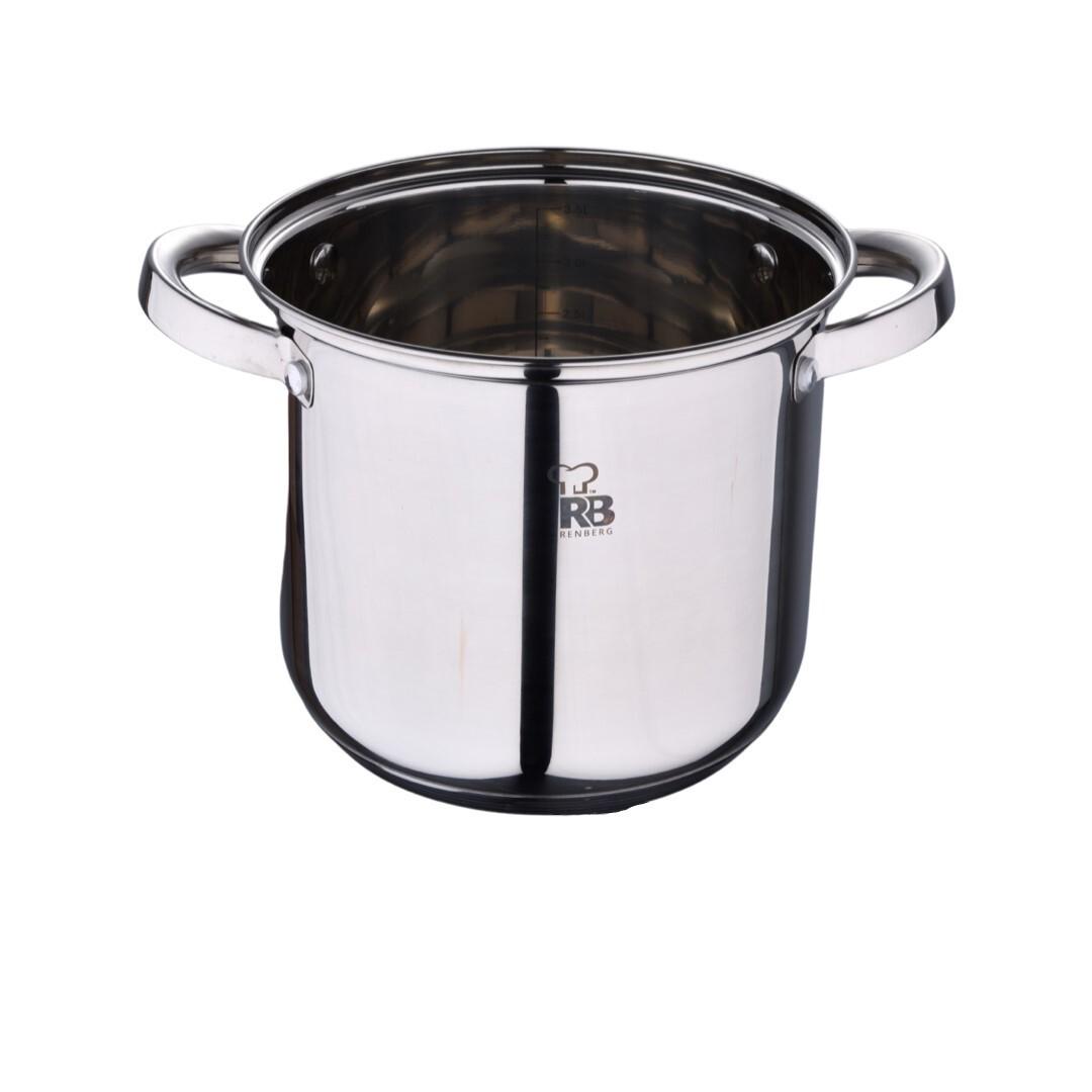 Kochtopfset Sara aus Edelstahl, 8-teilig - Transparent/Silberfarben, MODERN, Glas/Metall (46.5/26.5/24cm)